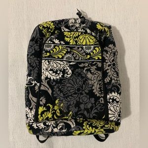 Vera Bradley Retired Baroque 2010 Winter Pattern Black Laptop Backpack